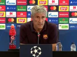 Setién en conférence de presse. Twitter/FCBarcelona