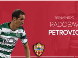 Petrovic llega al Almería hasta 2022. Twitter/U_D_Almeria