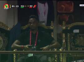 Eto'o estuvo presente en el Nigeria-Burundi. Captura/beINSports