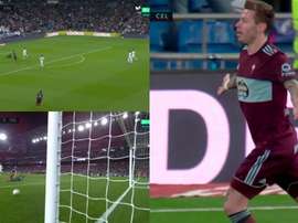 Smolov crée la surprise au Bernabéu et ouvre son compteur avec le Celta. Capture/MovistarLaLiga