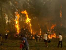 Los incendios siguen azotando Galicia. EFE