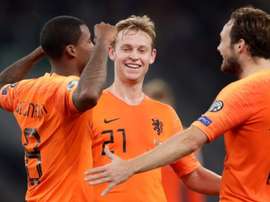L'esultanza di Wijnaldum per il gol decisivo. Twiiter/OnsOranje