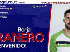 Granero firmó por dos temporadas. Twitter/EXT_UD