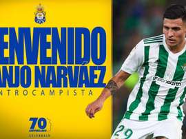 Juanjo Narvaez rejoint Las Palmas. Twitter/UDLP_Official