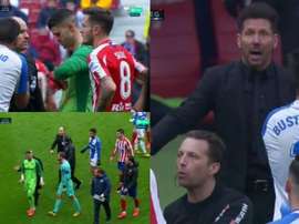 Atlético-Leganés terminou com polêmicas. Captura/MovistarLaLiga