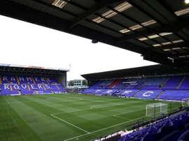 Prenton Park has been hit by rain. WatfordFC