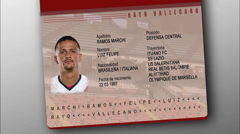 El Rayo refuerza su defensa con Luiz Felipe