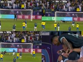 Messi ouvre le score pour l'Argentine. Captures/DAZN_ES