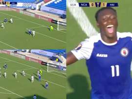 Etienne anotó el segundo gol de Haití. Captura/GoldCup