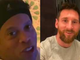 As palavras de Ronaldinho desde a Arábia com Messi. /Captura/Turki_alalshikh