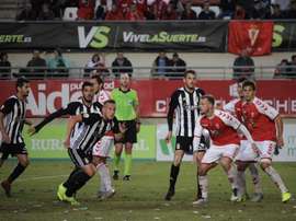 El Cartagena se llevó el derbi. Twitter/FCCartagena_efs