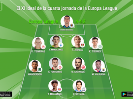 Este fue el once ideal de la Jornada 4 en la Europa League. BeSoccer