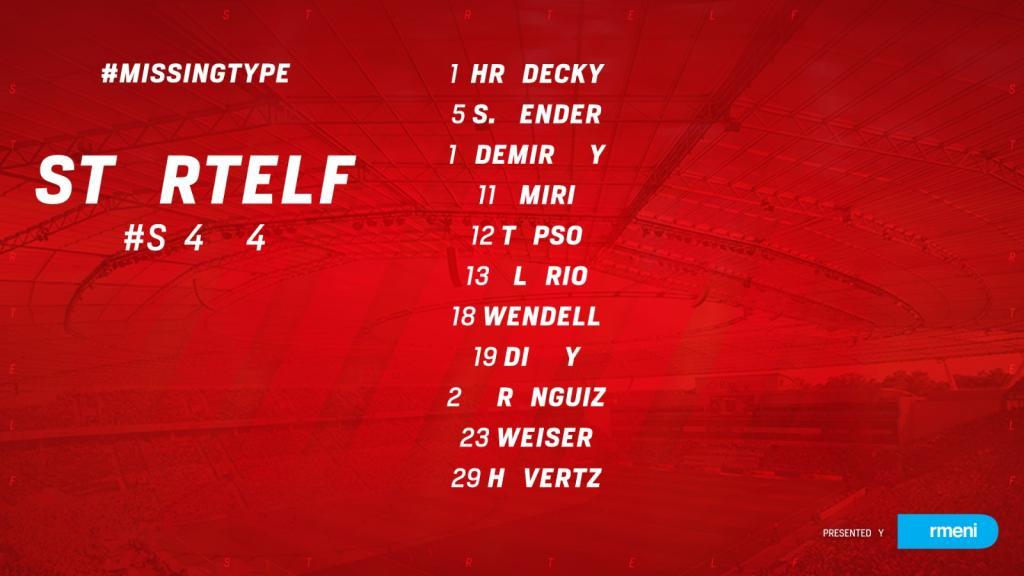 Bayer Leverkusen Announce Starting Xi Without Letters A B And 0