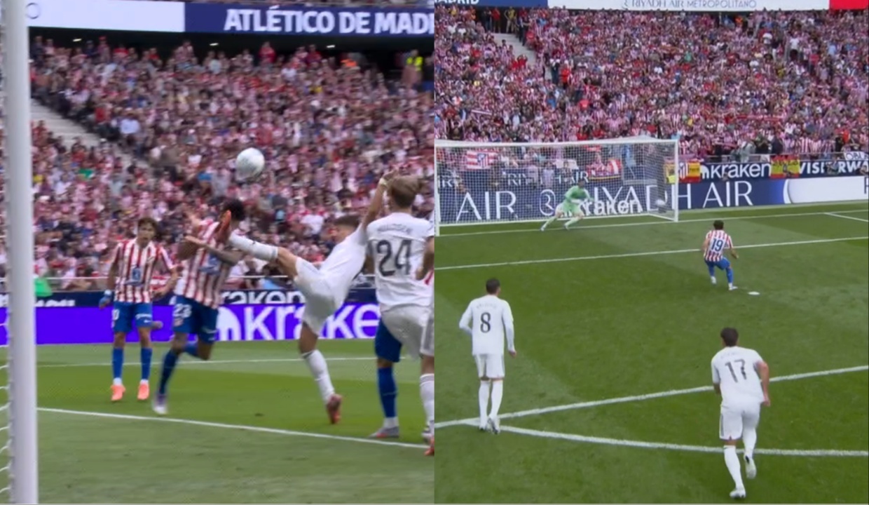 Güler golpeó involuntariamente la cabeza de Nico y Julián puso el 3-2 de penalti