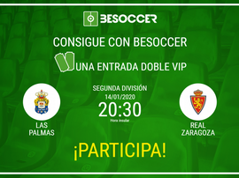 Consigue una entrada doble VIP para el Las Palmas-Zaragoza. BeSoccer