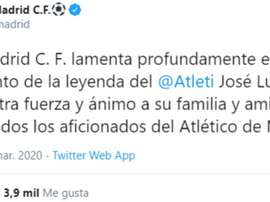 El Real Madrid recordó a Capón y lamentó su muerte. Twitter/RealMadrid