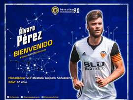 El Hércules anunció este martes su fichaje Álvaro Pérez. Twitter/cfhercules