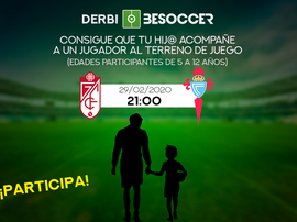 Consigue que tu hij@ acompañe a un jugador en el Granada-Celta. BeSoccer