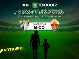 Consigue que tu hijo acompañe a un jugador en el Málaga-Elche. BeSoccer