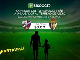 Consigue que tu hijo acompañe a un jugador en el Huesca-Ponferradina. BeSoccer