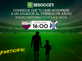 Consigue que tu hij@ acompañe a un jugador en el Extremadura-Lugo. BeSoccer