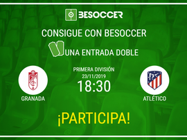 Consigue una entrada doble para el Granada-Atlético. BeSoccer