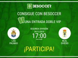 Consigue una entrada doble VIP para el Las Palmas-Real Oviedo. BeSoccer
