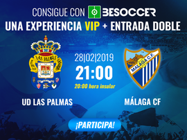 Consigue una experiencia VIP y una entrada doble para el Las Palmas-Málaga. BeSoccer