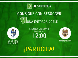 Consigue una entrada doble par el Atlético Baleares-Pontevedra. BeSoccer