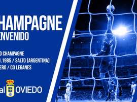 Champagne vuelve a España. Twitter/RealOviedo