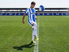 Facundo García fue presentado este jueves por el Leganés. Twitter/CDLeganes