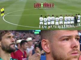 Il n'y a pas eu de minute de silence. Captures/Movistar
