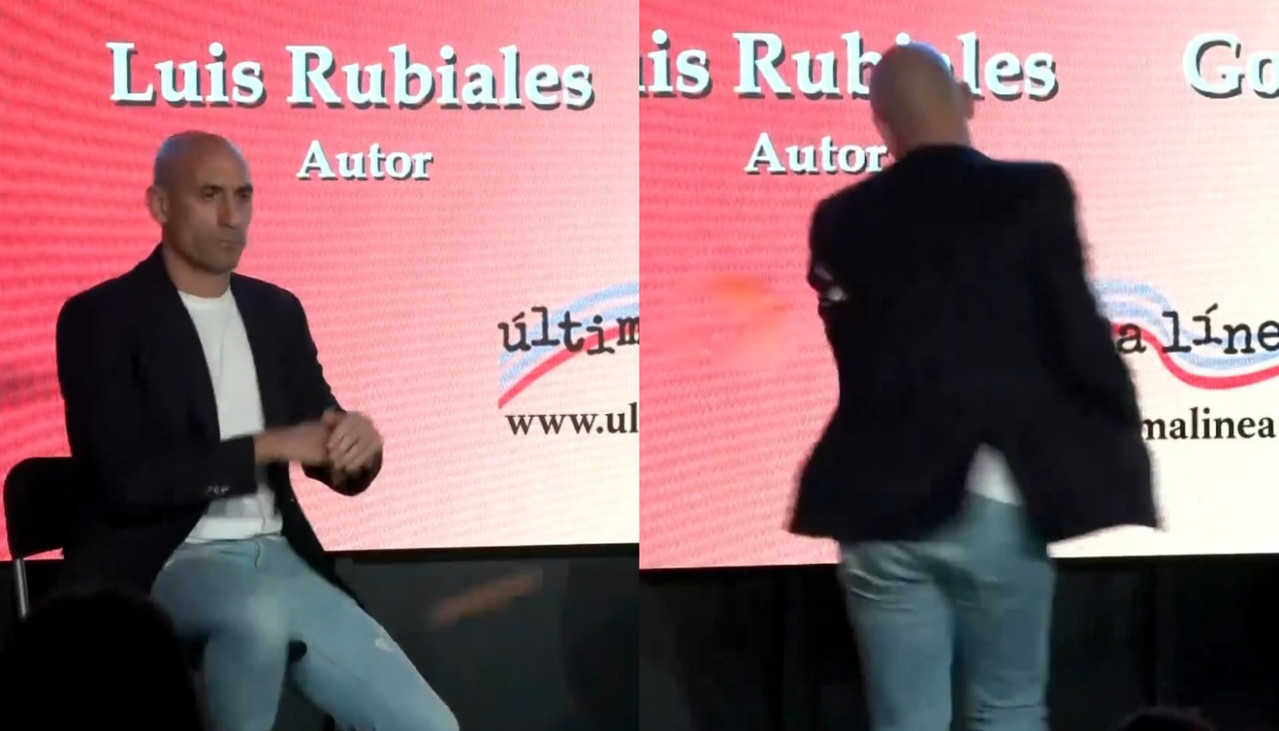 Detienen al tío de Rubiales por agredirle con huevos en la presentación de su libro