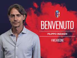 Inzaghi is Bologna's new manager. Twitter/BolognaFC1909en