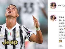 Família sai em defesa de CR7 após eliminação. Captura Instagram @elma_oficial