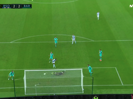 Ter Stegen made a mistake. Screenshot/MovistarLaLiga