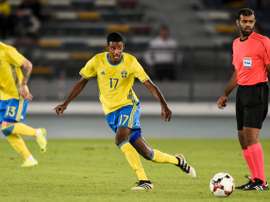 Isak during a game with AIK Solna. AIKFotboll