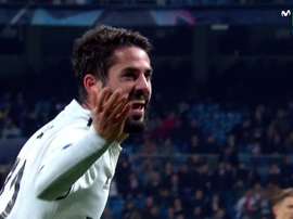 Le geste d'Isco. Captura/Movistar