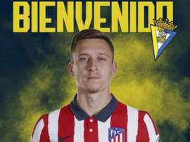 Saponjic jogará no Cádiz até o fim da temporada. Twitter/Cadiz_CF