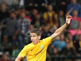 Jacob Paur, jugador del Zilina, en un partido de la Liga Eslovaca. MSKZilina