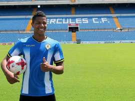 Alvarado llegó al Hércules este verano. Twitter/cfhercules
