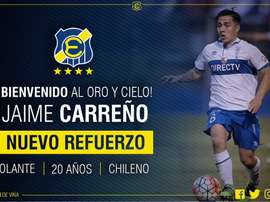 Carreño reforzará el centro del campo del Everton Viña del Mar. evertonsadp