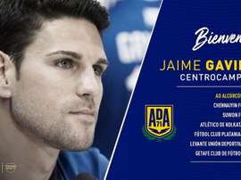Gavilán firma hasta 2021. Twitter/AD_Alcorcon