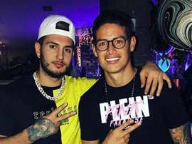 James Rodríguez, en soirée avec des joueurs de l'Atlético. Instagram/JamesRodriguezFanPage Add vide