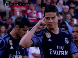 James já marcou 11 gols e efetuou 12 assistências esta época. Movistar Partidazo