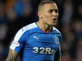 James Tavernier scored the second goal against Shkupi in the Europa League first leg. Rangers