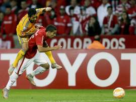 Partido entre Tigres e Internacional en la Copa Libertadores. EFE