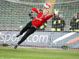 Jean Francois Gillet saving a penalty during his time with Bari. Twitter