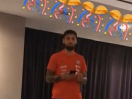 Jeraldino recibió su bautizo en la Selección Chilena. Instagram/kingarturo23oficial