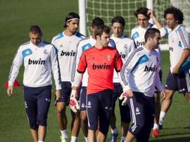 Jesús Fernández, en un entrenamiento con el Real Madrid. JesúsFernández